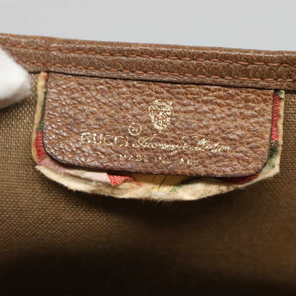 GUCCI GG Supreme Web Sherry Line Tote Bag PVC Beige Red 39 02 003 Auth BA405