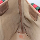 GUCCI GG Supreme Web Sherry Line Tote Bag PVC Beige Red 39 02 003 Auth BA405-11
