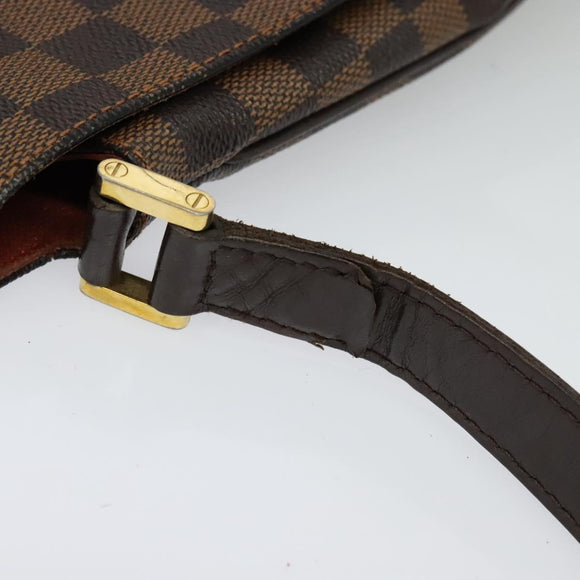 LOUIS VUITTON Damier Ebene Musette Shoulder Bag N51302 LV Auth BA4053