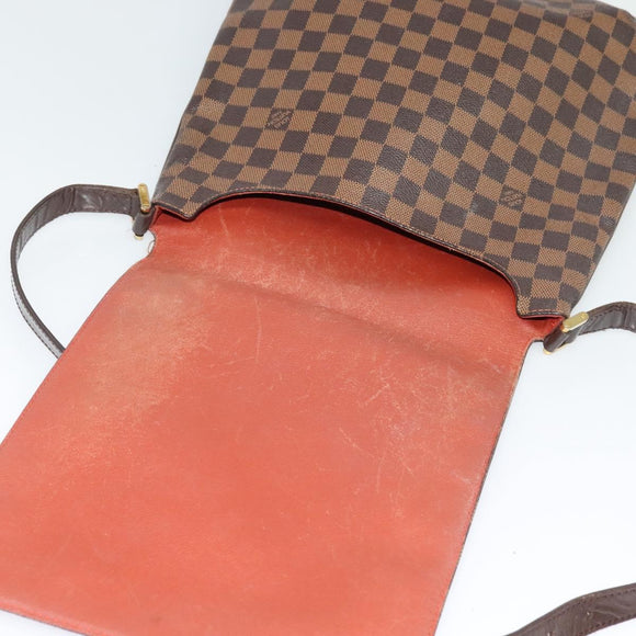 LOUIS VUITTON Damier Ebene Musette Shoulder Bag N51302 LV Auth BA4053