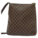 LOUIS VUITTON Damier Ebene Musette Shoulder Bag N51302 LV Auth BA4053-2