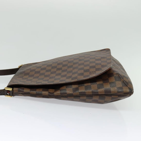 LOUIS VUITTON Damier Ebene Musette Shoulder Bag N51302 LV Auth BA4053