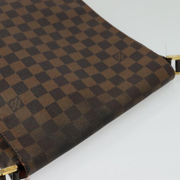 LOUIS VUITTON Damier Ebene Musette Shoulder Bag N51302 LV Auth BA4053