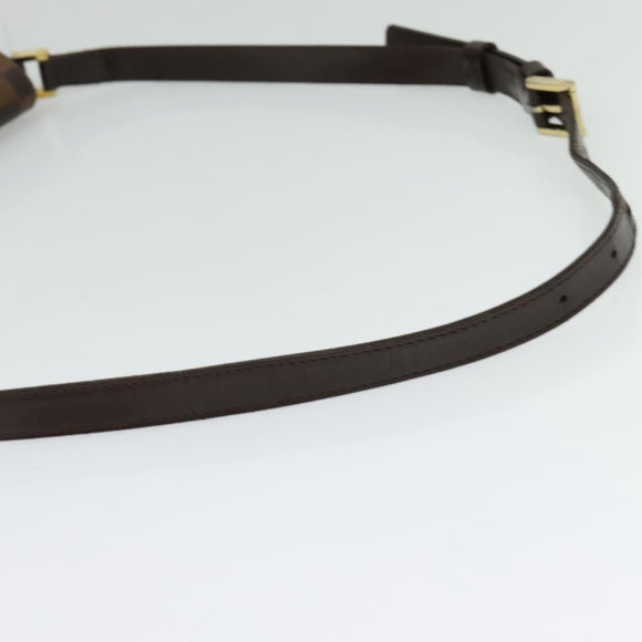 LOUIS VUITTON Damier Ebene Musette Shoulder Bag N51302 LV Auth BA4053