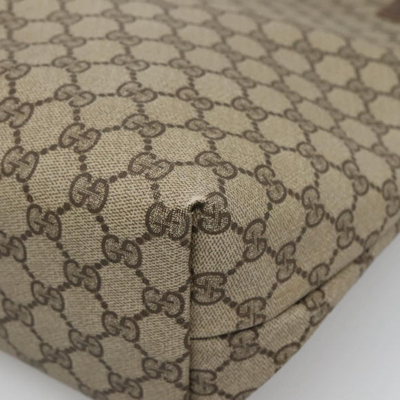 GUCCI GG Supreme Web Sherry Line Tote Bag PVC Beige Gold 16 002 4487 Auth BA4055