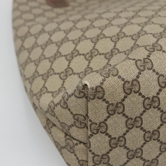GUCCI GG Supreme Web Sherry Line Tote Bag PVC Beige Gold 16 002 4487 Auth BA4055