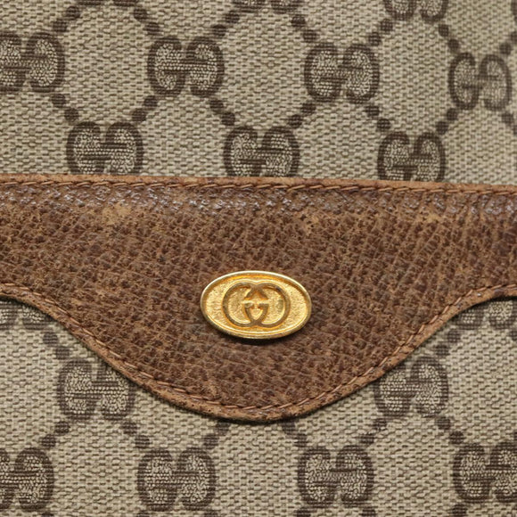 GUCCI GG Supreme Web Sherry Line Tote Bag PVC Beige Gold 16 002 4487 Auth BA4055