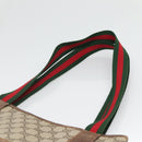 GUCCI GG Supreme Web Sherry Line Tote Bag PVC Beige Gold 16 002 4487 Auth BA4055-8