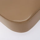 Salvatore Ferragamo Gancini Schoudertas Leer Beige Goud Auth BA4057-14