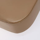 Salvatore Ferragamo Gancini Schoudertas Leer Beige Goud Auth BA4057-15