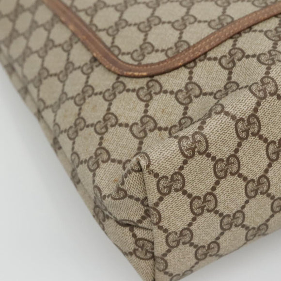 GUCCI GG Supreme Web Sherry Line Tote Bag PVC Beige Red 39 02 003 Auth BA406