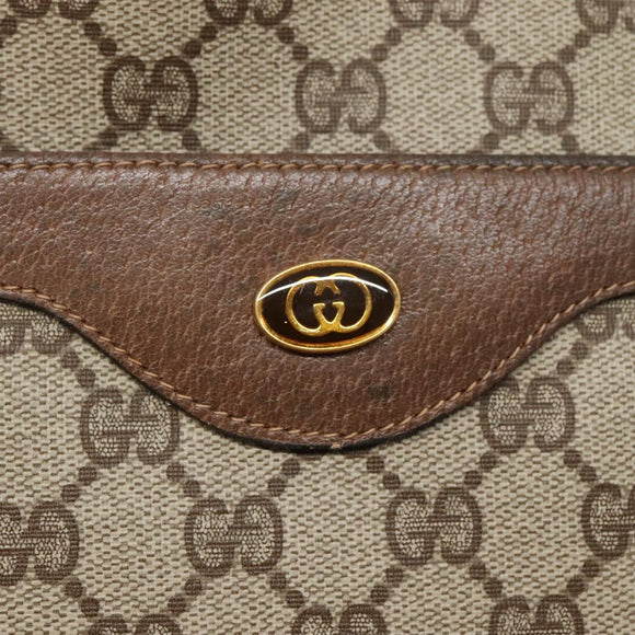 GUCCI GG Supreme Web Sherry Line Tote Bag PVC Beige Red 39 02 003 Auth BA406