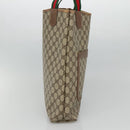 GUCCI GG Supreme Web Sherry Line Tote Bag PVC Beige Red 39 02 003 Auth BA406-3