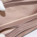 VALENTINO Studs Chain Shoulder Wallet Leather Pink Silver Auth BA4061-24