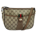 GUCCI GG Supreme Web Sherry Line Bag PVC Beige Gold 89 02 032 Auth BA4062-1