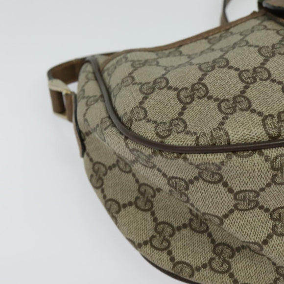 GUCCI GG Supreme Web Sherry Line Bag PVC Beige Gold 89 02 032 Auth BA4062