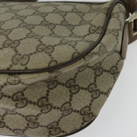 GUCCI GG Supreme Web Sherry Line Bag PVC Beige Gold 89 02 032 Auth BA4062