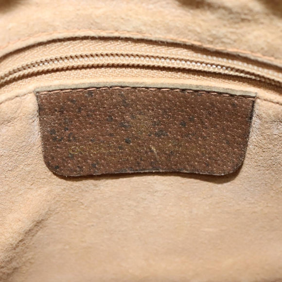 GUCCI GG Supreme Web Sherry Line Bag PVC Beige Gold 89 02 032 Auth BA4062