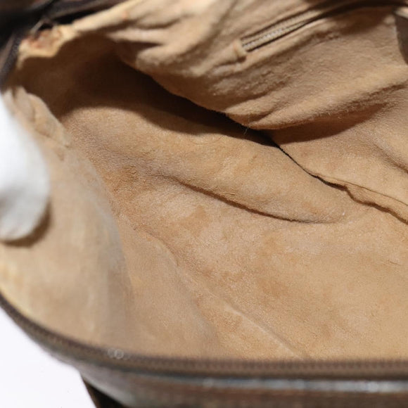 GUCCI GG Supreme Web Sherry Line Bag PVC Beige Gold 89 02 032 Auth BA4062