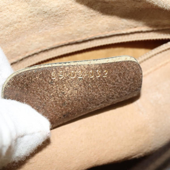 GUCCI GG Supreme Web Sherry Line Bag PVC Beige Gold 89 02 032 Auth BA4062