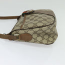 GUCCI GG Supreme Web Sherry Line Bag PVC Beige Gold 89 02 032 Auth BA4062-4