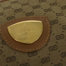 GUCCI Micro GG Canvas Shoulder Bag Vintage Beige Gold Auth BA4063-14