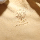 GUCCI Micro GG Canvas Shoulder Bag Vintage Beige Gold Auth BA4063-15