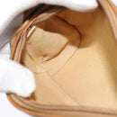 GUCCI Micro GG Canvas Shoulder Bag Vintage Beige Gold Auth BA4063-18