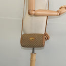 GUCCI Micro GG Canvas Shoulder Bag Vintage Beige Gold Auth BA4063-19