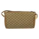 GUCCI Micro GG Canvas Shoulder Bag Vintage Beige Gold Auth BA4063-3