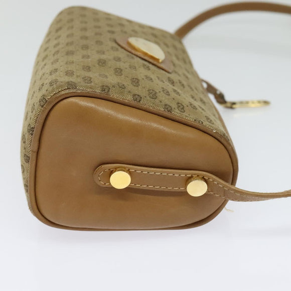 GUCCI Micro GG Canvas Shoulder Bag Vintage Beige Gold Auth BA4063