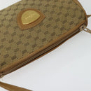 GUCCI Micro GG Canvas Shoulder Bag Vintage Beige Gold Auth BA4063-6