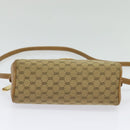 GUCCI Micro GG Canvas Shoulder Bag Vintage Beige Gold Auth BA4063-9