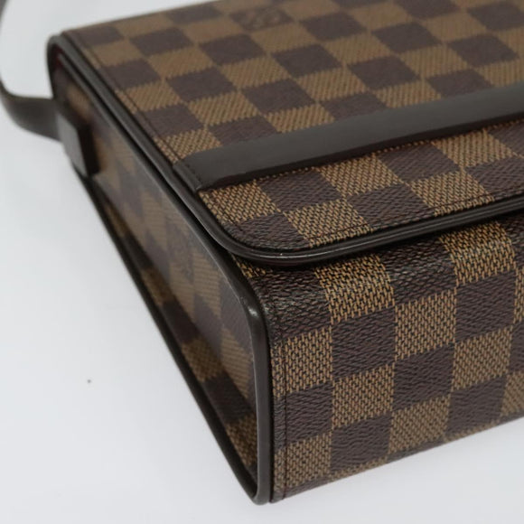 LOUIS VUITTON Damier Ebene Tribeca Ron Shoulder Bag N51160 LV Auth BA4072