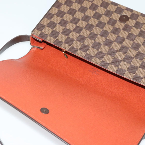 LOUIS VUITTON Damier Ebene Tribeca Ron Shoulder Bag N51160 LV Auth BA4072