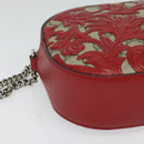 GUCCI GG Supreme Arabesque Chain Shoulder Bag PVC Beige 409535 Auth BA4077-11