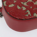 GUCCI GG Supreme Arabesque Chain Shoulder Bag PVC Beige 409535 Auth BA4077-13