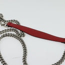 GUCCI GG Supreme Arabesque Chain Shoulder Bag PVC Beige 409535 Auth BA4077-8