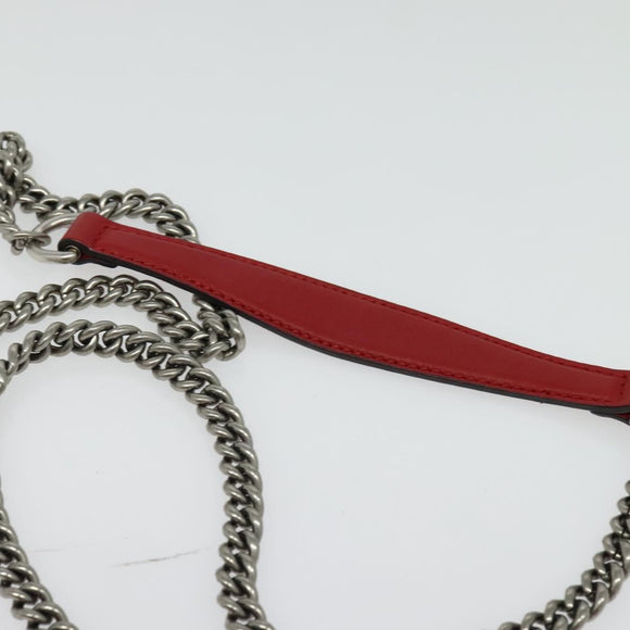 GUCCI GG Supreme Arabesque Chain Shoulder Bag PVC Beige 409535 Auth BA4077