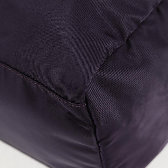 PRADA Shoulder Bag Nylon Purple Gold Auth BA4080V