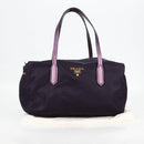 PRADA Shoulder Bag Nylon Purple Gold Auth BA4080V-23