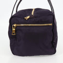 PRADA Shoulder Bag Nylon Purple Gold Auth BA4080V-5