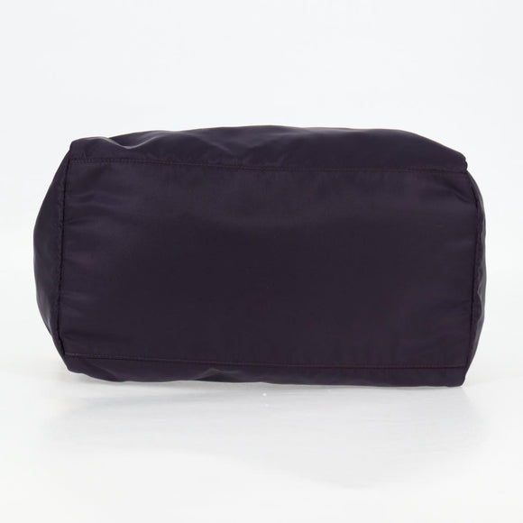 PRADA Shoulder Bag Nylon Purple Gold Auth BA4080V