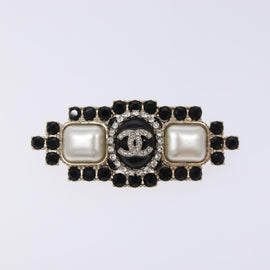 CHANEL COCO Mark Brooch metal Black CC Auth BA4085M - 0