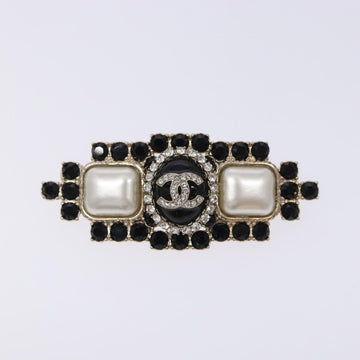 CHANEL COCO Mark Brooch metal Black CC Auth BA4085M - 0