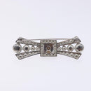 CHANEL COCO Mark Brooch metal Silver CC Auth BA4086M-3