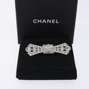 CHANEL COCO Mark Brooch metal Silver CC Auth BA4086M-7