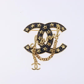 CHANEL COCO Mark Brooch metal Gold CC Auth BA4087M - 0