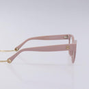 CHANEL COCO Mark Ball Chain Strap Glasses Plastic Pink CC Auth BA4089-4