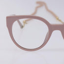 CHANEL COCO Mark Ball Chain Strap Glasses Plastic Pink CC Auth BA4089-5